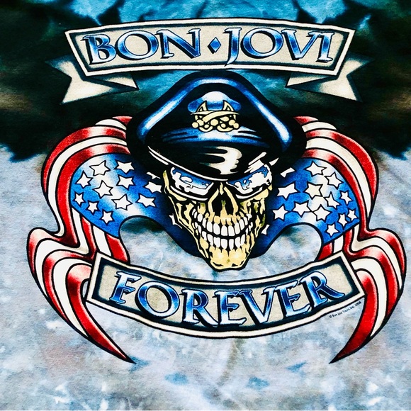 Vintage  Bon Jovi Forever Tie Dye T-Shirt XL  Tour 2006 - Picture 2 of 12